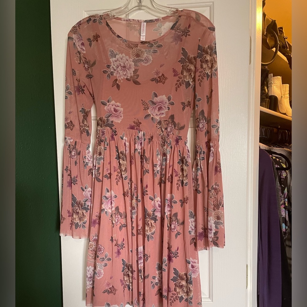 Floral long sleeve dress